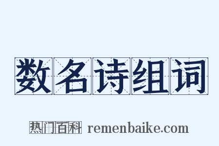 数名诗组词是什么意思的图片